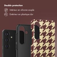 Selencia Coque arrière Vivid Samsung Galaxy S25 - Pied-de-Poule