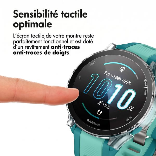 imoshion Coque rigide à couverture complète Garmin Forerunner 165 / 165 Music - Transparent
