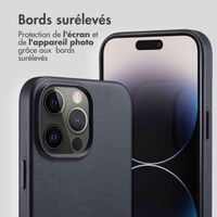 Accezz Coque arrière en cuir avec MagSafe Apple iPhone 14 Pro Max - Onyx Black
