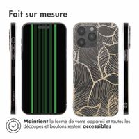 imoshion Coque Design Apple iPhone 15 Pro Max - Golden Leaves Transparent