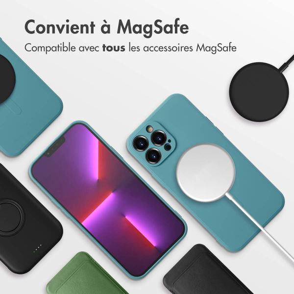 imoshion Coque Couleur avec MagSafe Apple iPhone 13 Pro Max - Smoke Green