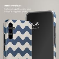 Selencia Coque arrière Vivid Tough Samsung Galaxy A34 - Wave Vibes Classic Blue