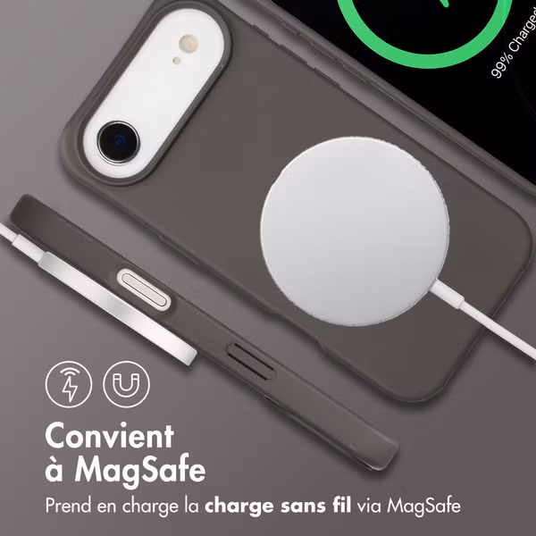 imoshion Coque arrière Color avec cordon amovible et MagSafe Apple iPhone Air - Black Coffee