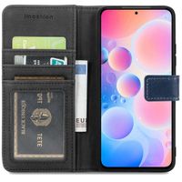 imoshion Étui de téléphone portefeuille Luxe Xiaomi Poco F3 - Bleu foncé