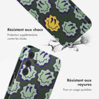 Selencia Coque arrière Vivid Samsung Galaxy A15 (5G) - Wavy Smiley Green