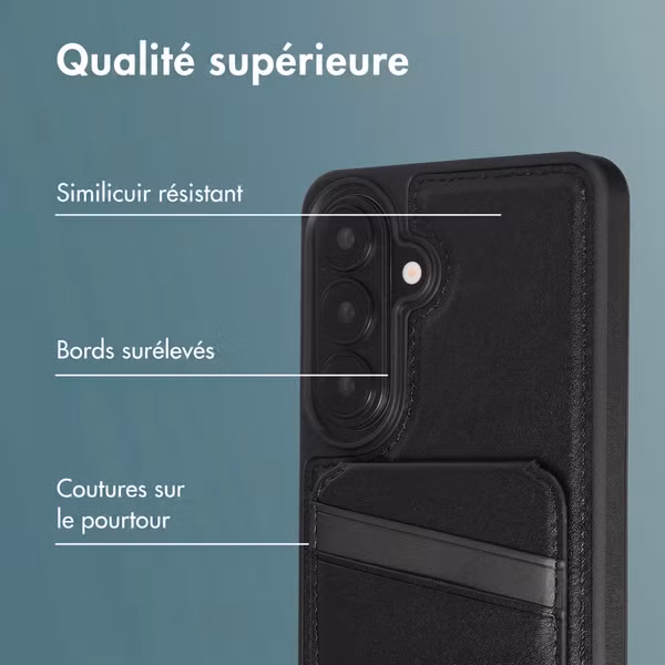 imoshion Coque arrière avec porte-cartes et support Samsung Galaxy S26 Plus - Noir