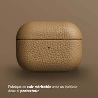 Accezz Coque en Cuir véritable Apple AirPods Pro - Taupe