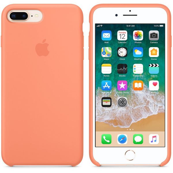 Apple Coque en silicone iPhone 8 Plus / 7 Plus - Peach