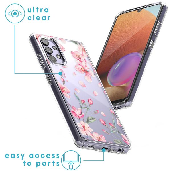 imoshion Coque Design Samsung Galaxy A32 (4G) - Fleur - Rose