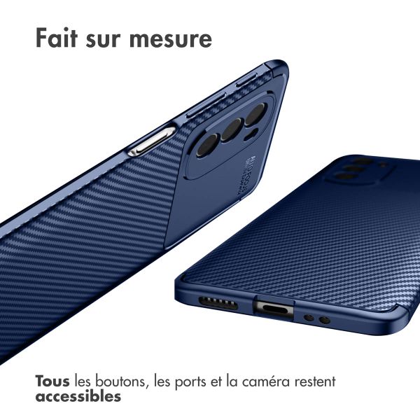 imoshion Coque silicone Carbon Motorola Moto G41 - Bleu