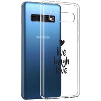 imoshion Coque Design Samsung Galaxy S10 - Live Laugh Love - Noir