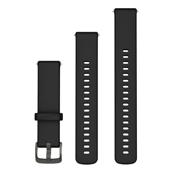 Garmin Bracelet silicone  - Connexion Garmin 18 mm - Black / Slate