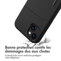 imoshion Coque arrière avec porte-cartes Apple iPhone 15 Plus - Noir