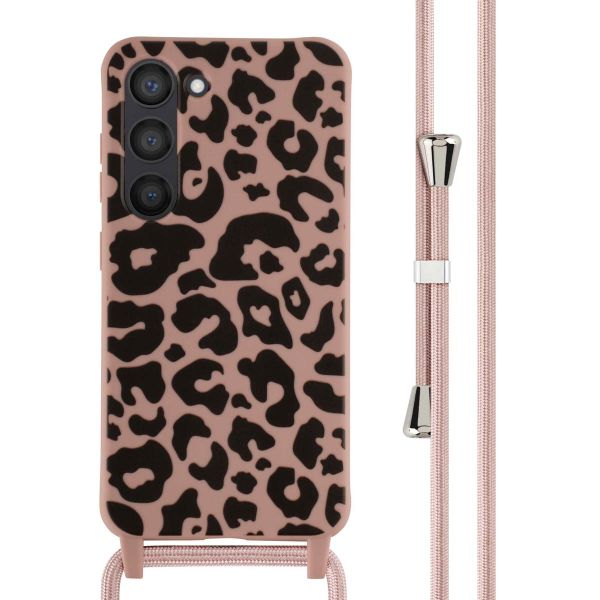 imoshion Coque design en silicone avec cordon Samsung Galaxy S23 - Animal Pink