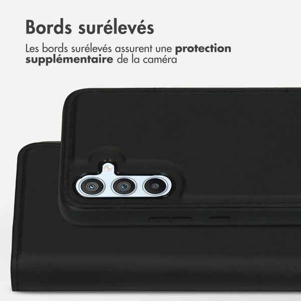 Accezz Étui de téléphone portefeuille en cuir de qualité supérieure 2 en 1 Samsung Galaxy A54 (4G) - Noir