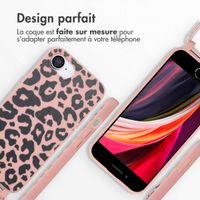 imoshion Coque design en silicone avec cordon iPhone 16e - Animal Pink