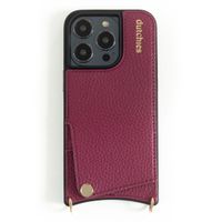 Dutchies Coque avec porte-cartes iPhone 13 Pro - Cordon de téléphone non inclus - Ruby