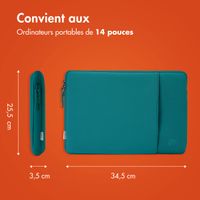 imoshion Pochette ordinateur avec compartiment 14 pouces - Petrol Green