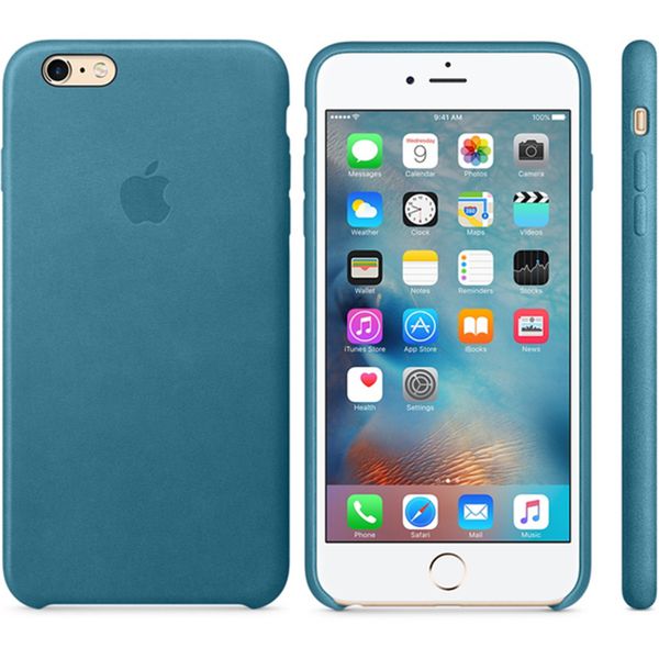 Apple Coque Leather iPhone 6(s) Plus - Marine Blue