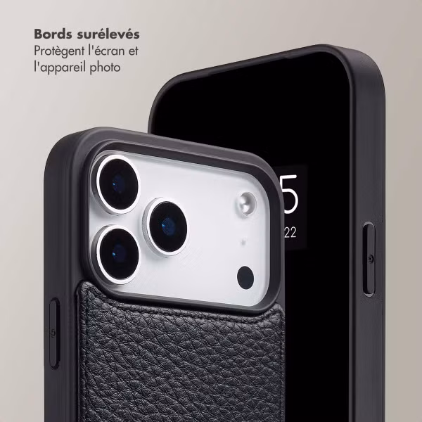Selencia Coque de télephone Nova avec cordon et porte-cartes Apple iPhone 17 Pro - Noir