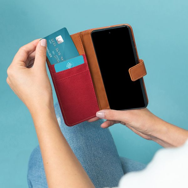 imoshion Étui de téléphone portefeuille Canvas Luxe Galaxy S8 -Rouge