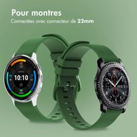 imoshion Bracelet sport en silicone avec boucle - Connexion universelle 22 mm - Vert foncé