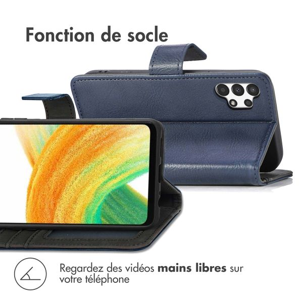 imoshion Étui de téléphone portefeuille Luxe Samsung Galaxy A13 (4G) - Bleu foncé