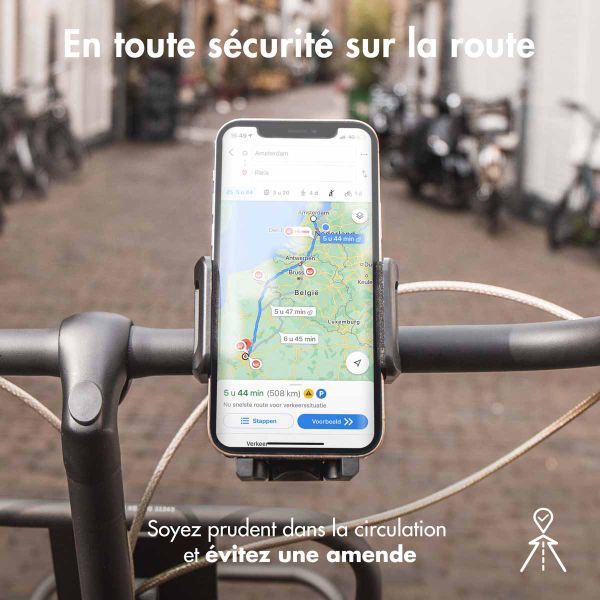 Accezz Support de téléphone vélo iPhone X - Réglable - Universel  - Noir