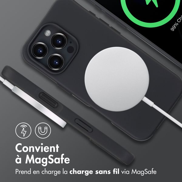 imoshion Coque arrière Color avec cordon amovible et MagSafe Apple iPhone 16 Pro Max - Noir