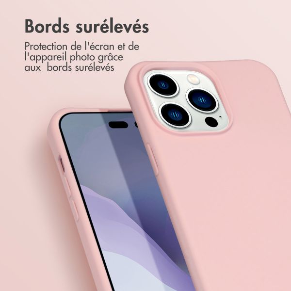 imoshion Coque de couleur avec cordon amovible l'iPhone 14 Pro Max - Rose