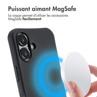 imoshion Coque arrière Color avec cordon amovible et MagSafe Apple iPhone 16 - Noir