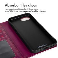 imoshion Étui de télephone portefeuille Design Apple iPhone 16e - Crush Check Coral Dust