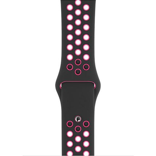 Apple Bracelet Nike Sport Apple Watch Series 1 t/m 11 / SE / Ultra (44/45/46/49 mm) - Black / Pink Blast