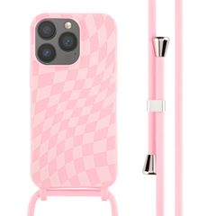 imoshion Coque design en silicone avec cordon Apple iPhone 13 Pro - Retro Pink