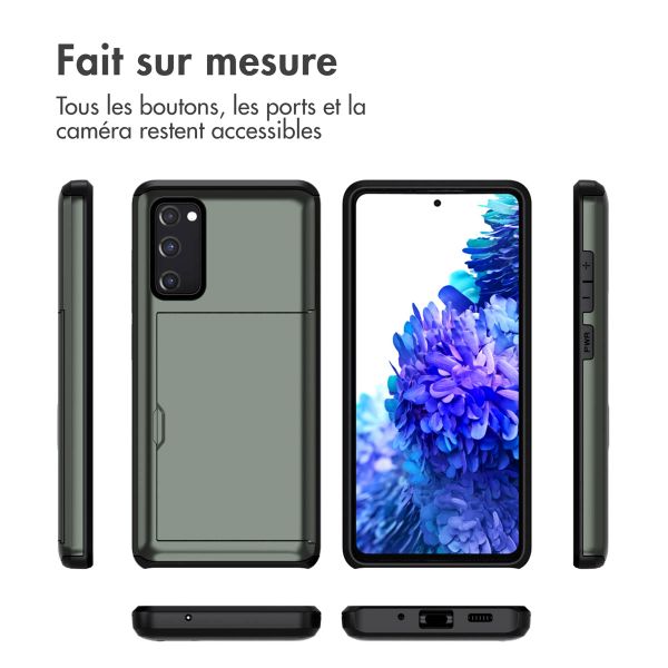 imoshion Coque arrière avec porte-cartes Samsung Galaxy S20 FE - Vert foncé