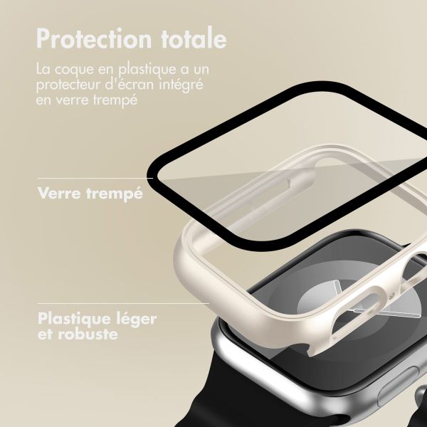 imoshion Coque rigide à couverture complète pour Apple Watch Series 4 / 5 / 6 / SE - 44 mm - Starlight