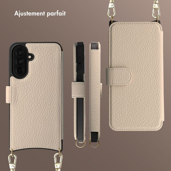 Selencia Étui Riva avec MagSafe et cordon de téléphone Samsung Galaxy A37 (5G) - Beige