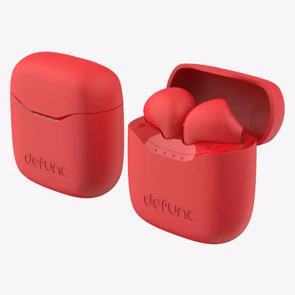 Defunc True Lite Earbuds - ﻿Écouteurs sans fil - Écouteurs sans fil Bluetooth - Avec suppression du bruit ENC - Red