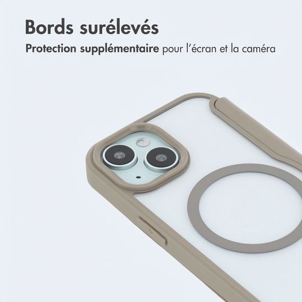 imoshion Bookcase transparente avec MagSafe Apple iPhone 15 - Beige