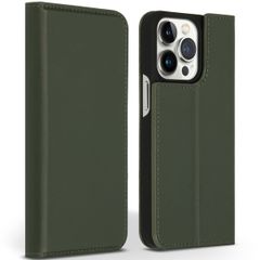 Accezz Étui de télephone Slim Folio en cuir de qualité supérieure Apple iPhone 13 Pro - Vert