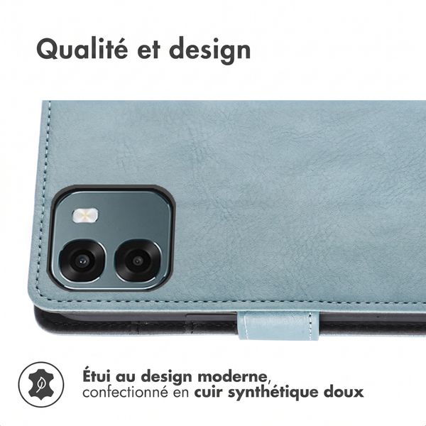 imoshion Étui de télephone portefeuille de luxe Oppo A6 (5G) - Bleu clair