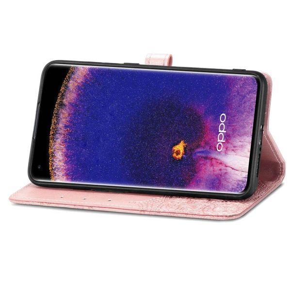 imoshion Etui de téléphone Mandala Oppo Find X5 Pro 5G - Rose Dorée