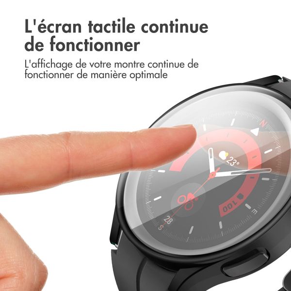 imoshion Coque rigide à couverture complète Samsung Galaxy Watch 4 44 mm - Noir