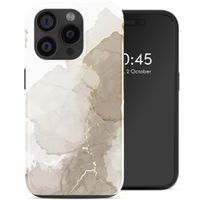 Selencia Coque arrière Vivid avec MagSafe Apple iPhone 15 Pro - Marble Light Brown