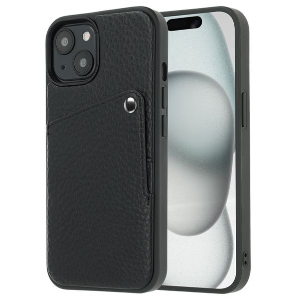Selencia Coque Riva avec porte-cartes Apple iPhone 15 - Noir