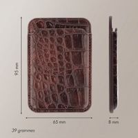 Selencia Porte-cartes Croco avec MagSafe - Choco Brown