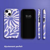 Selencia Coque arrière Vivid Apple iPhone 14 - Modern Bloom Sapphire Blue