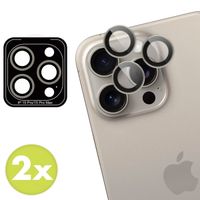 imoshion Lot de 2 protections d'objectif de caméra Apple iPhone 15 Pro / 15 Pro Max - Natural Titanium