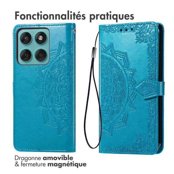 imoshion Etui de télephone Mandala Motorola Edge 60 Fusion - Turquoise