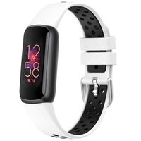 imoshion Bracelet sportif en silicone Fitbit Luxe - Blanc/Noir